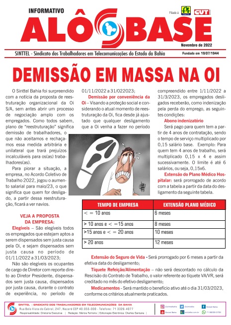 Demissão em massa na OI